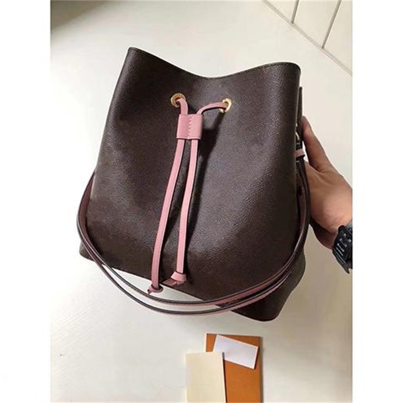 

Bags M44022 Diagonal Women M43569 Handbag Brand Designer Calf M44020 Shoulder Luxury NéONOé M44021 Leather Tjere, White check pink
