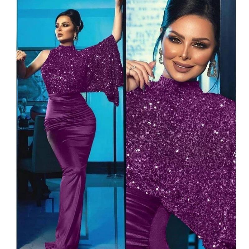 

womens women dress party sequins sheath solid high waist backless full sleeve o neck summer fashion long, Black;gray