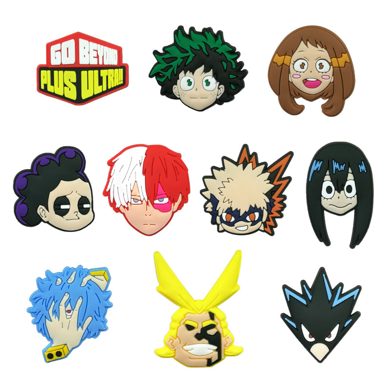 

100pcs/lot anime comic soft pvc shoe charms jibtz for clog babe accessories cartoon shoes ornaments decorations as promotional kids gift