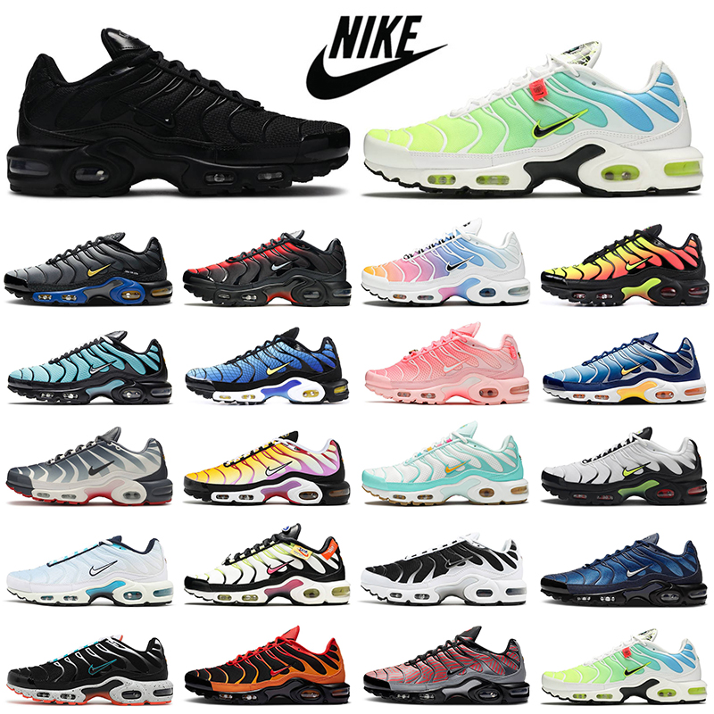 

Nike air max plus tn Ultra men running shoes tns triple white black CRIMSON CROCODILE Hyper Blue OREO mens womens trainers outdoor sports sneakers, 36-45 black red