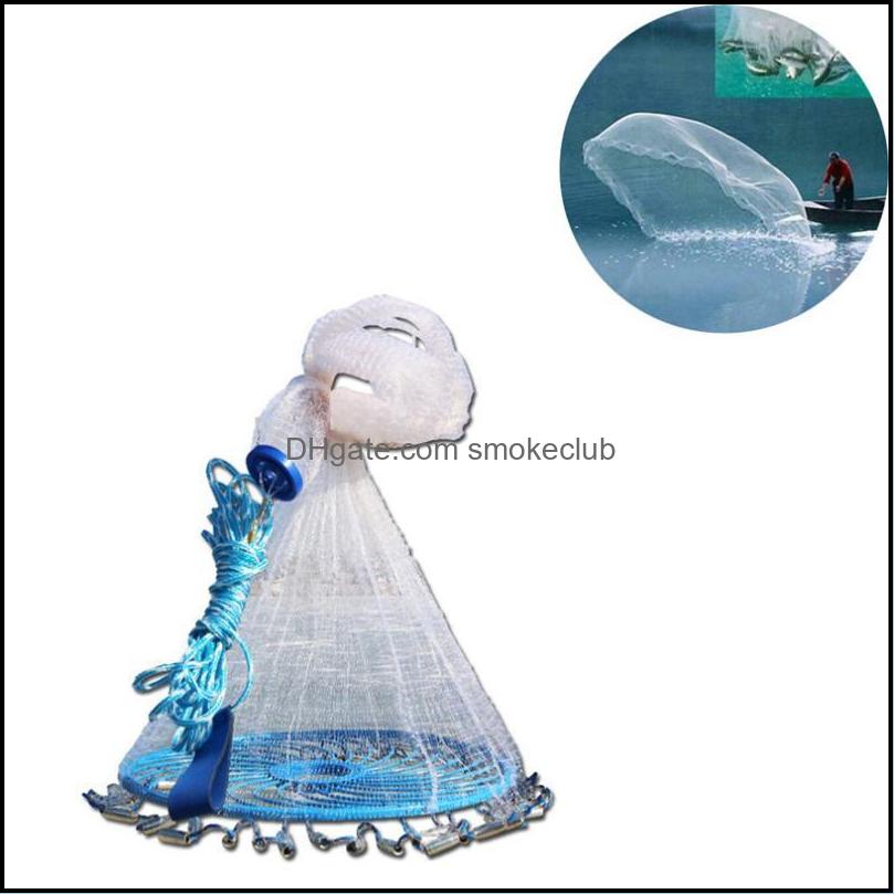 

Sports & Outdoors2.4M Fishing Net Fish Aluminum Ring Monofilament Thread Throwing Saltwater Cast Nets Tools &4M22 Aessories Drop Delivery 20