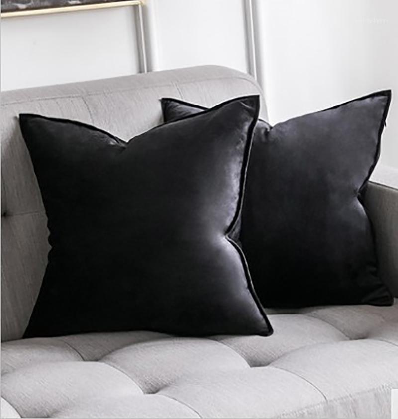 

Cushion/Decorative Pillow Luxury Fashion Black White Velvet Cushion Cover Green Blue Pink Yellow Pillowcase Home Decorative Sofa Throw