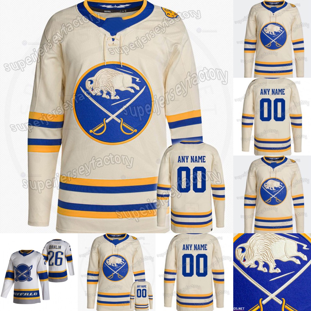 

Buffalo Sabres 2022 Heritage Classic Jersey Rasmus Dahlin Alex Tuch Jeff Skinner John Hayden Mark Jankowski Tage Thompson Kyle Okposo Victor Olofsson, Youth s-xl