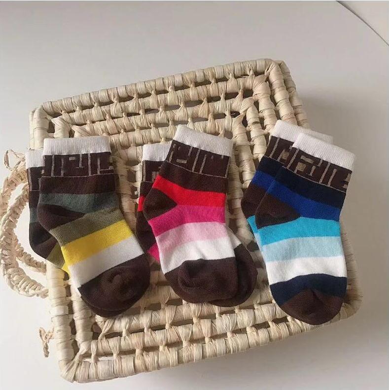 

Baby Boys Girls Cotton Socks FF Letters Printed Brand Sock Spring Summer And Fall Mesh Kids Stocking Two Size 3 Colors, Yellow