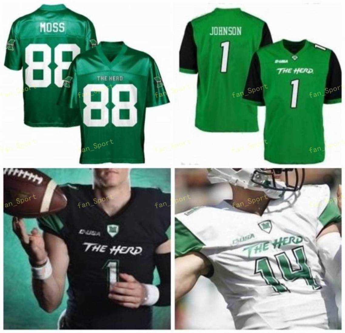 

NCAA College Jerseys Marshall Thundering Herd 8 Tyre Brady 10 Chad Pennington 14 Chase Litton 44 Ahmad Bradshaw 88 Randy Moss Custom Football Stitched, As