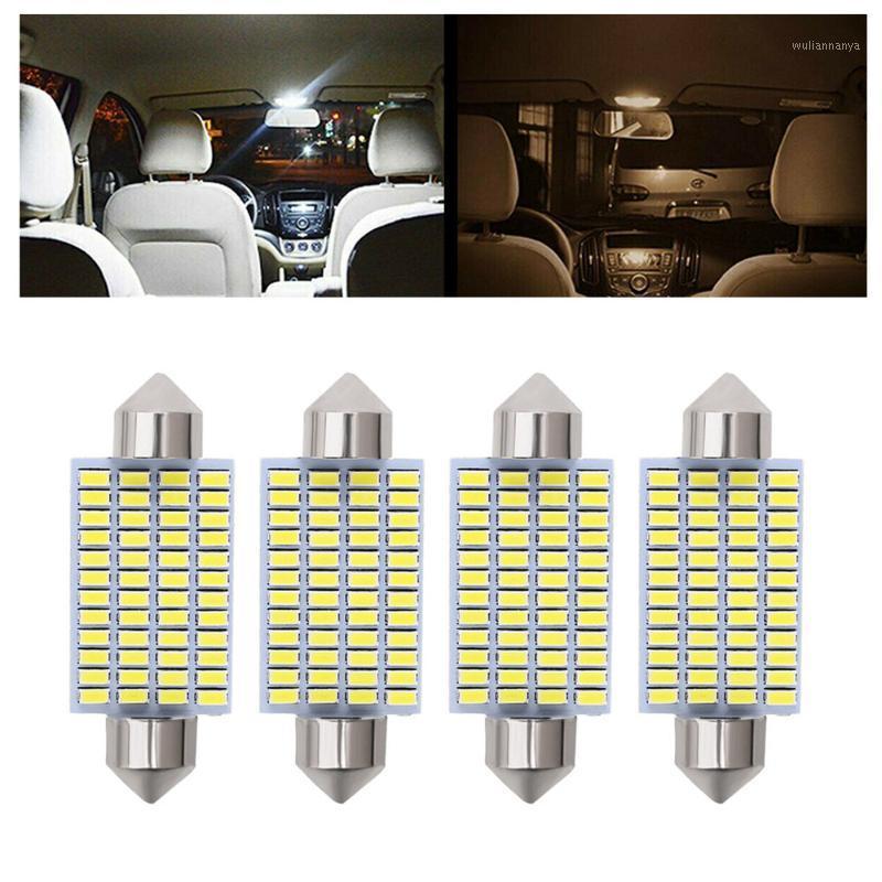 

Emergency Lights 4PCS Car Interior 42mm Super White 48-SMD 3014 LED 6000K DOME MAP Light License Plate Lamp