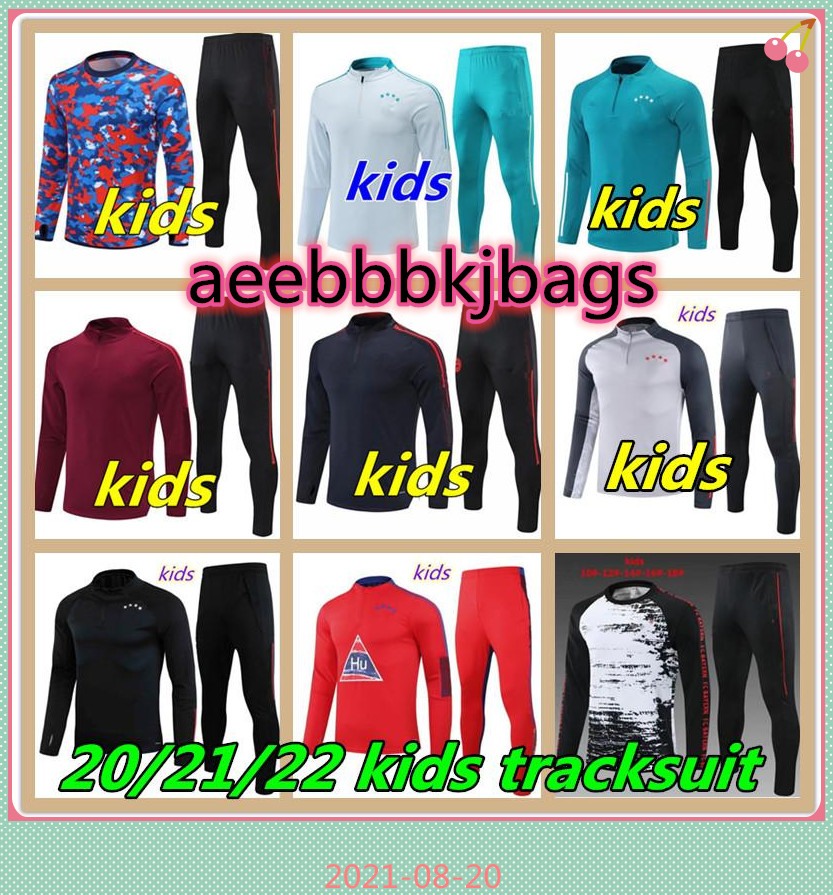 

21 22 kids tracksuit BaYern Munich football jackets kits 2021 Survetement ALEXIS LUKAKU LAUTARO soccer long zipper hoodie training suit