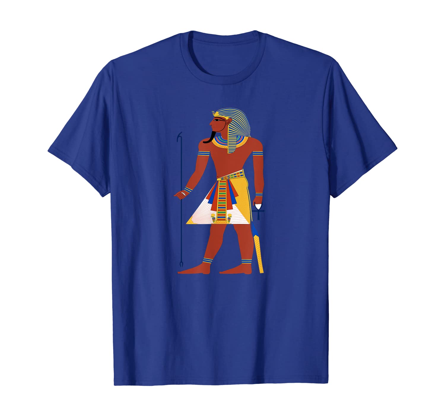 

King Pharaoh T-Shirt Egypt Tutankhamun Tut Cool Egyptian Tee, White;black
