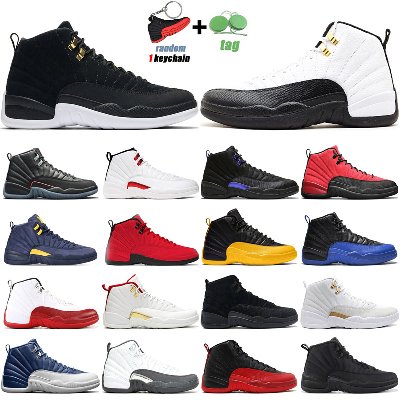 

2021 12s Jumpman Basketball Shoes 12 Utility University Gold Twist Dark Concord Reverse Flu Game French Blue Wings mens trainers sports sneakers, Wolf grey