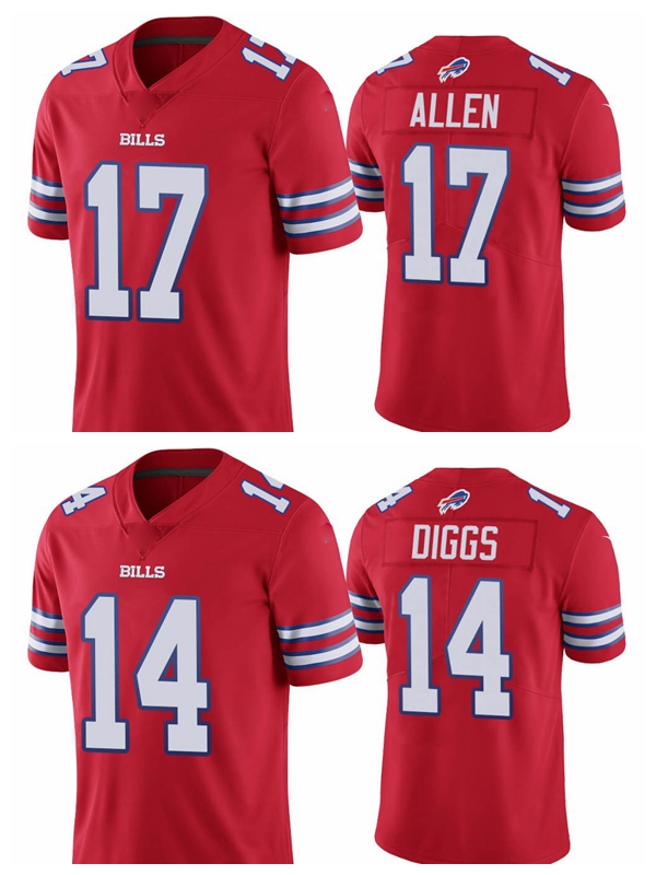 

2021 Buffalo''Bills''Men Football Stefon Diggs Josh Allen Vapor Limited Red Jersey, Black;red