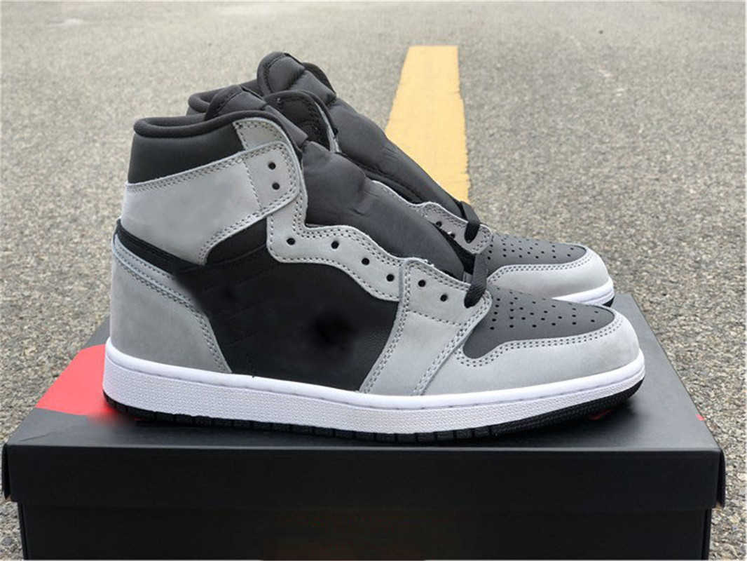 

2021 Authentic 1 Shadow 2.0 Man Outdoor Shoes 555088-035 Black Light Smoke Grey White Sports Sneakers With Original Box