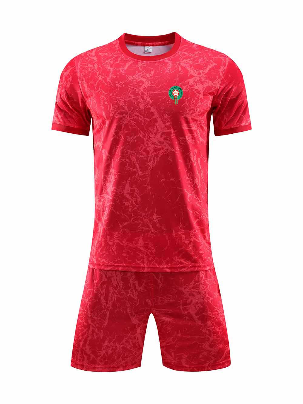 

Morocco Runing Sets Digiter Printing quick dry Sportswear Football Uniforms Soccer Jersey Adult Home Kits, No 3