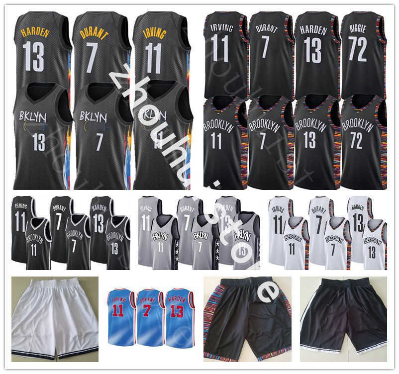 

2021 2022 Men BrooklynNetsBasketball Jersey Throwback Kyrie Kevin 7 Durant 11 Irving James 13 Harden RetronbaJerseys, White