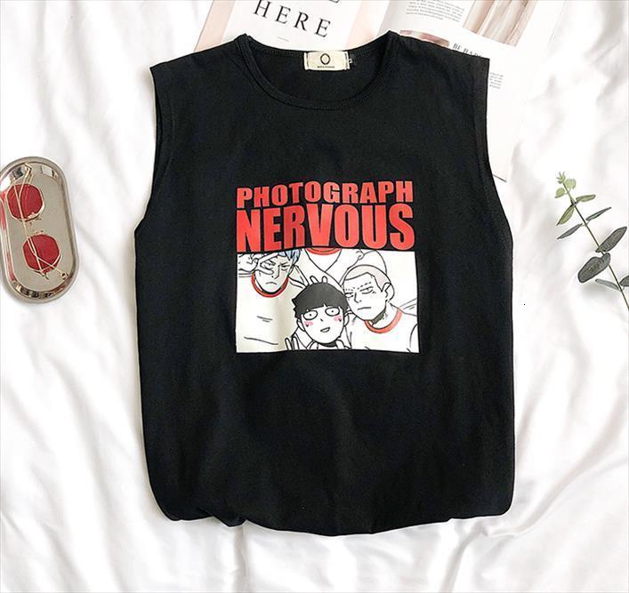 

tank men loos sleeveless cool comic casual print vest sleeves, White;black