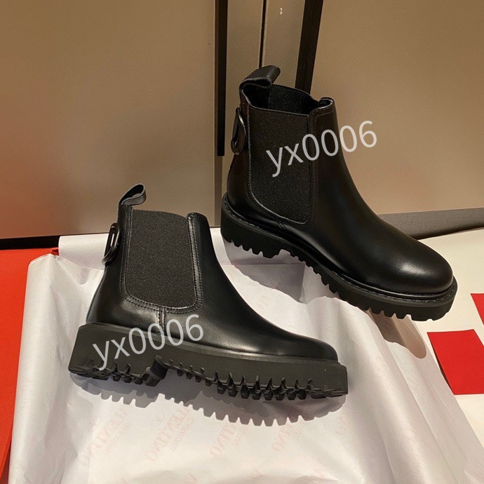 

2021 sheepskin leather chucky Med heel 35-40 Chelsea martin Boots long Booties round toes knee catwalk bottom platforms Muffin base mix colour cx201104, 01