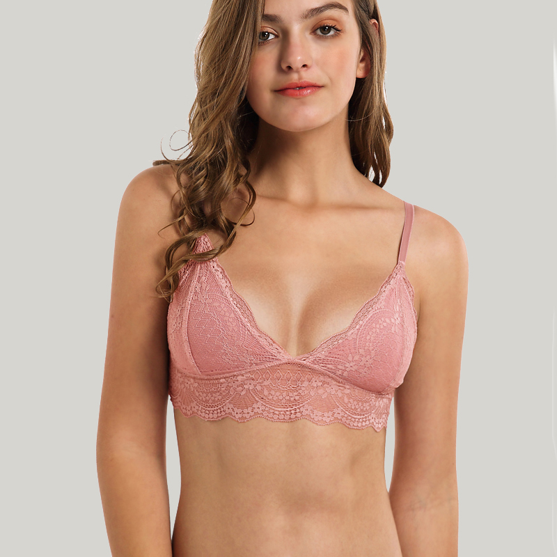

underwear for women bralette unlined lace lingerie bras intimate push up bra crop 3/4 cups bh female underwear, Red;black
