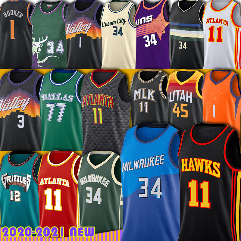 

Trae Giannis Young Antetokounmpo Jerseys Luka Ja Morant Basketball Doncic Chris Devin Paul Booker DeAndre Steve Ayton Nash Charles Donovan Barkley Mitchell Wade, Youth jersey