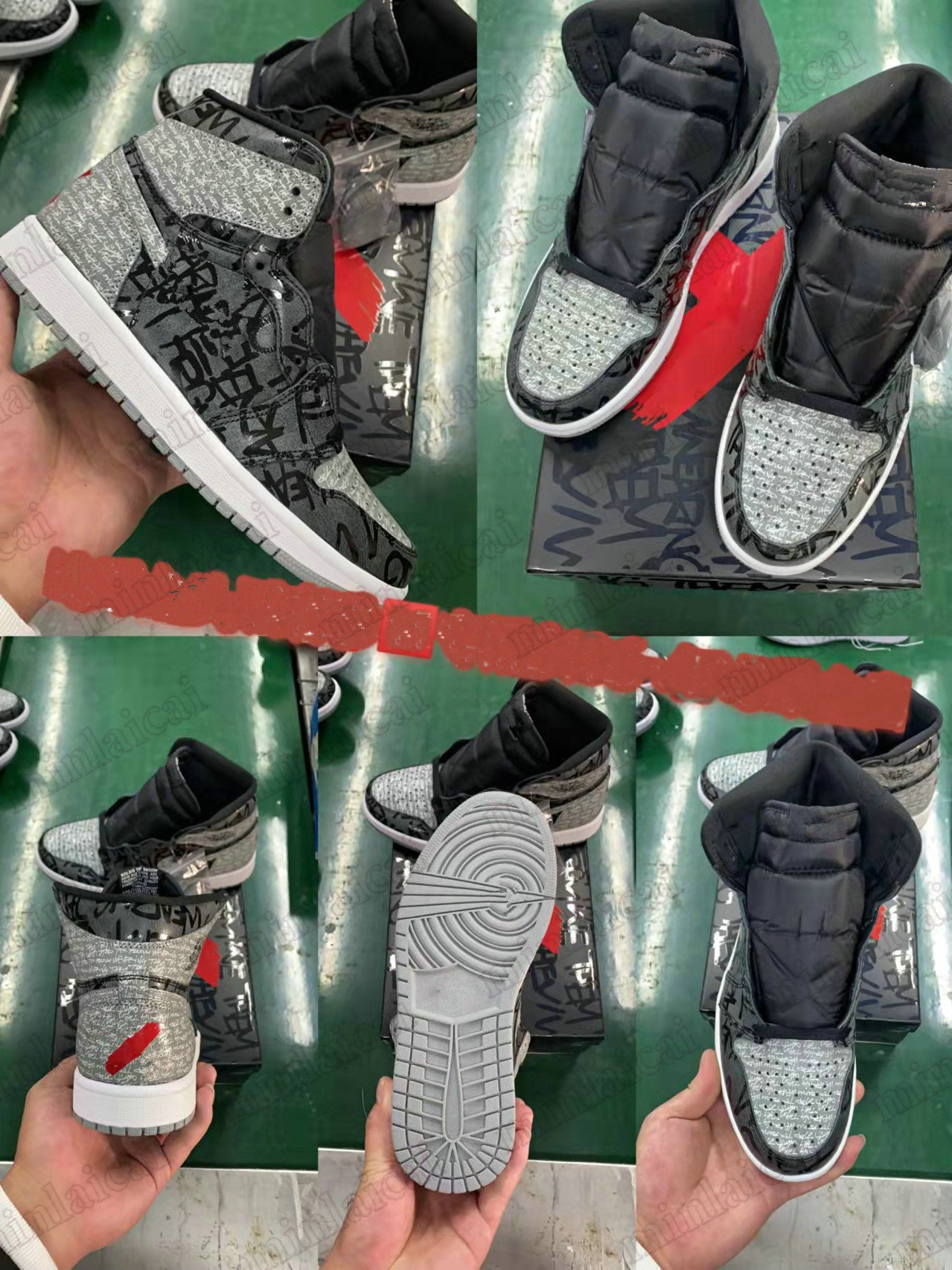 

1 High OG Rebellionaire Shoes Black Grey Forbidden Wear Rebel 1S x Graffiti Mens Designer Basketball Sports Shoes Womens Trainer Skateboard Sneaker, No shoes;dont pay it alone