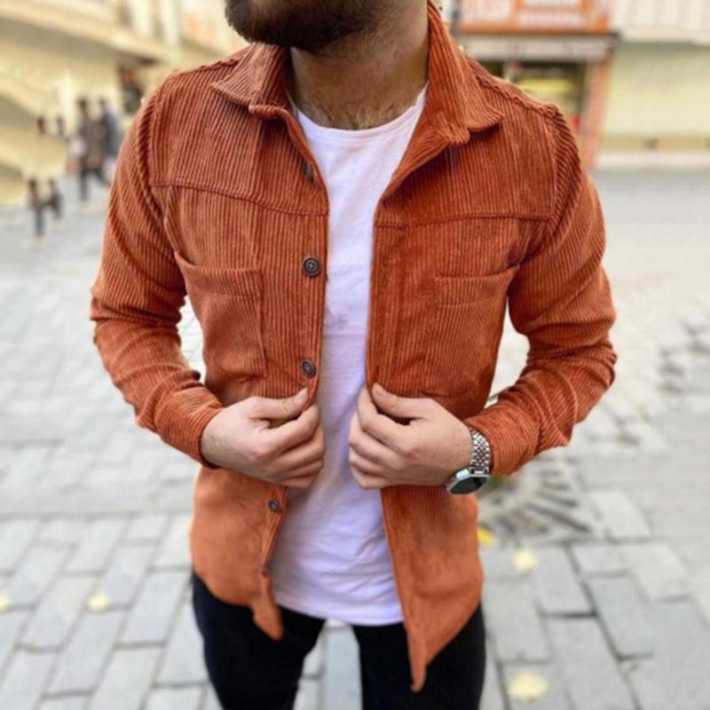 

Men's Casual Shirts Men Shirt Fantastic Long Sleeve Spring Streetwear Autumn, Brown