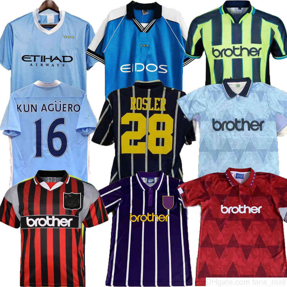 

93 94 Manchester Retro Classic Soccer Jerseys 1998 99 2011 12 City 94 95 11 12 Wembley Clough Kinkladze Tevez Kun Agüero Dzeko Kompano Dzeko, 1972 home