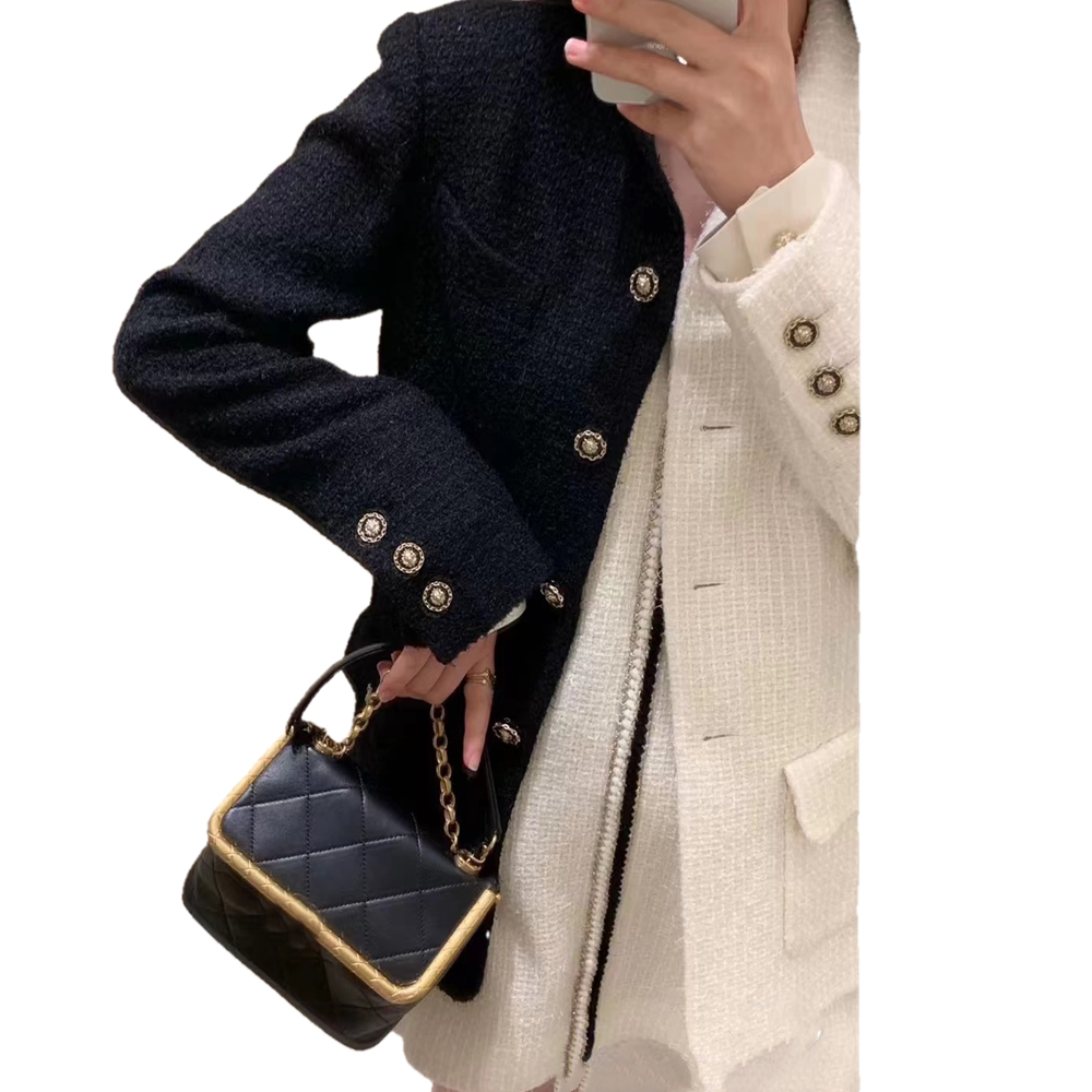 

Designer Channel Kiss lock bag genuine leather shoulderbag handbag women shoulder crossbody bags purses ladies handbags famous brands tote Cosmetic bag 4 colors, No bag