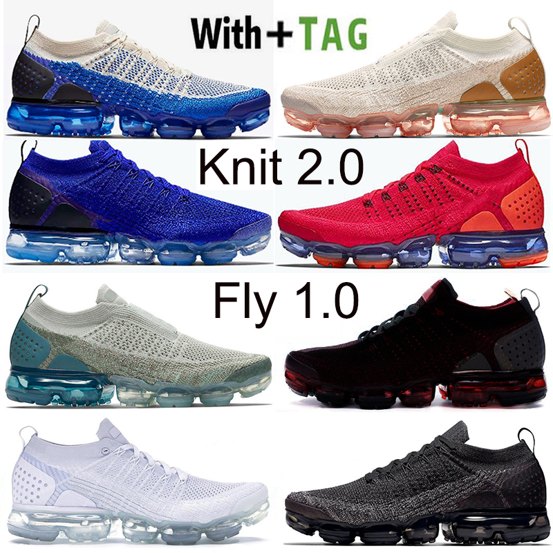 

2021 Chaussures Running Shoes Triple Black CNY Red Orbit Sapphire Blue Designer Mens Women Sneakers Knit 2.0 Volt Cushion Fly 1.0 Trainers Zapatos Size 36-45