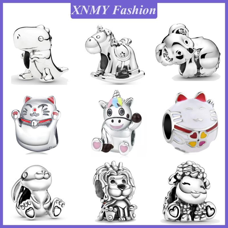 

Other XNMY Silver Color Koala Little Sheep Lucky Cat Charm Bead Fit Original Charms Bracelet DIY Jewelry Gift For Women