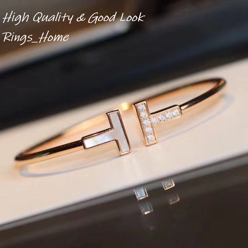 

Fashion silver gold snap statement love open bracelet jewelry Brand by Designer Gifts for Women Girls with original box, Golden;silver
