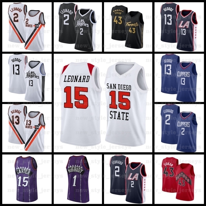 

2 Kawhi 13 Paul Leonard George Carter 43 Pascal 15 Vince Siakam Los\rAngeles\rLA\rClippers Toronto\rRaptors\rJersey, Black