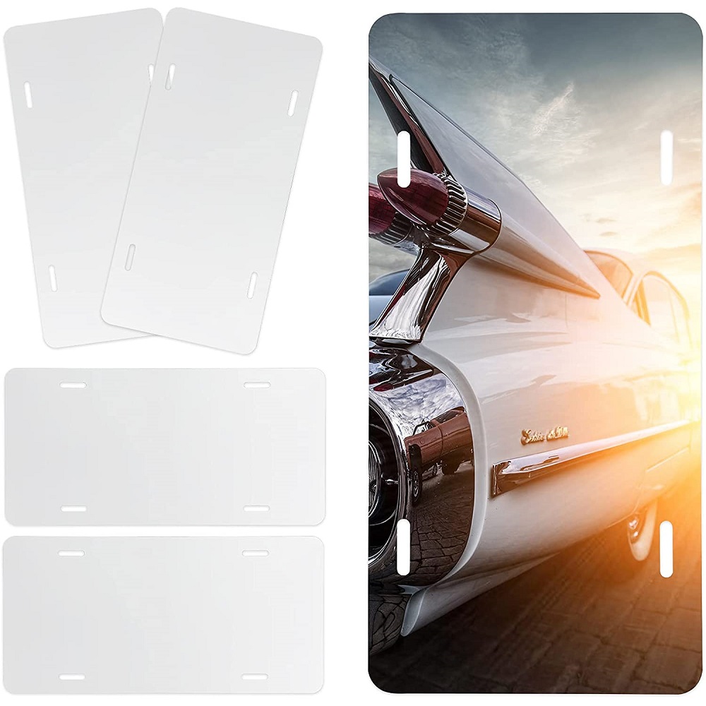 

Sublimation License Plate Blanks Metal Aluminium Automotive Licenses Plates Heat Thermal Transfer Sheet DIY Picture for Custom Design