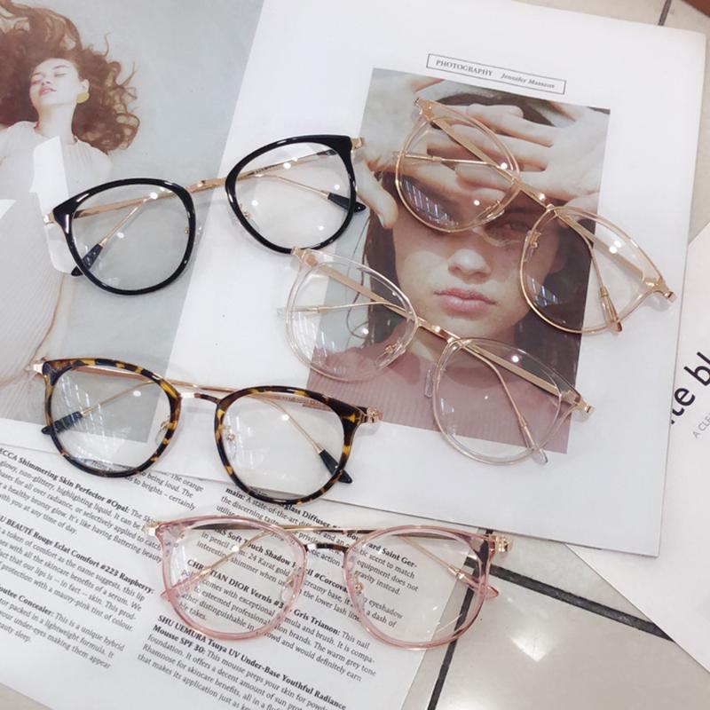 

Sunglasses 1pcs Retro Anti Blue Ray Computer Glasses Women Round Eye Glass Men Light Blocking Fashion Eyewear Optical Frames A96519