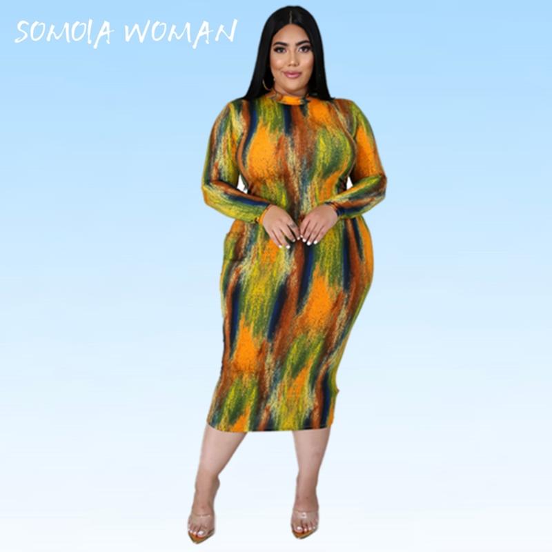 

Plus Size Dresses Women's Clothing L-5XL Tie Dye Bodycon Fashion Print Casual Maxi Dress Sexy Streetwear Zipper Woman Clothes, Black