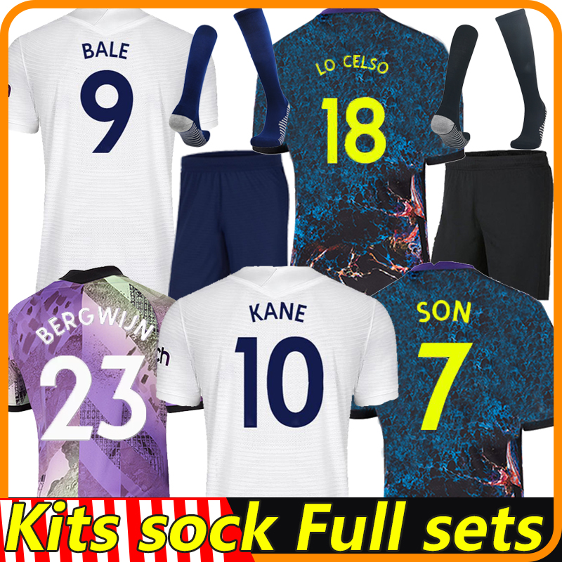 

21/22 KANE SON BERGWIJN Soccer Jerseys 2021 2022 fans player version HOJBJERG LUCAS DELE LO CELSO NDOMBELE BRYAN Men Kids Kits sock Full sets Football shirts uniforms, Reci 21-22 third kit