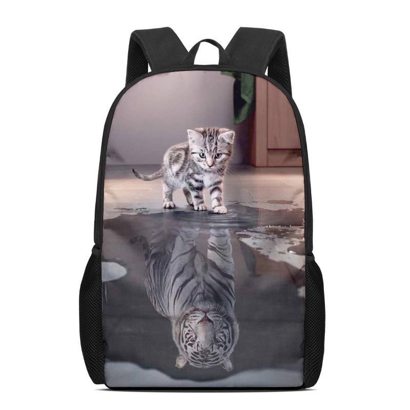 

Cat Dog Print Schoolbags For Boys Girls Book Bags Cool Primary Student Bookbags Kids School Bag Backpack Mochila Infanti