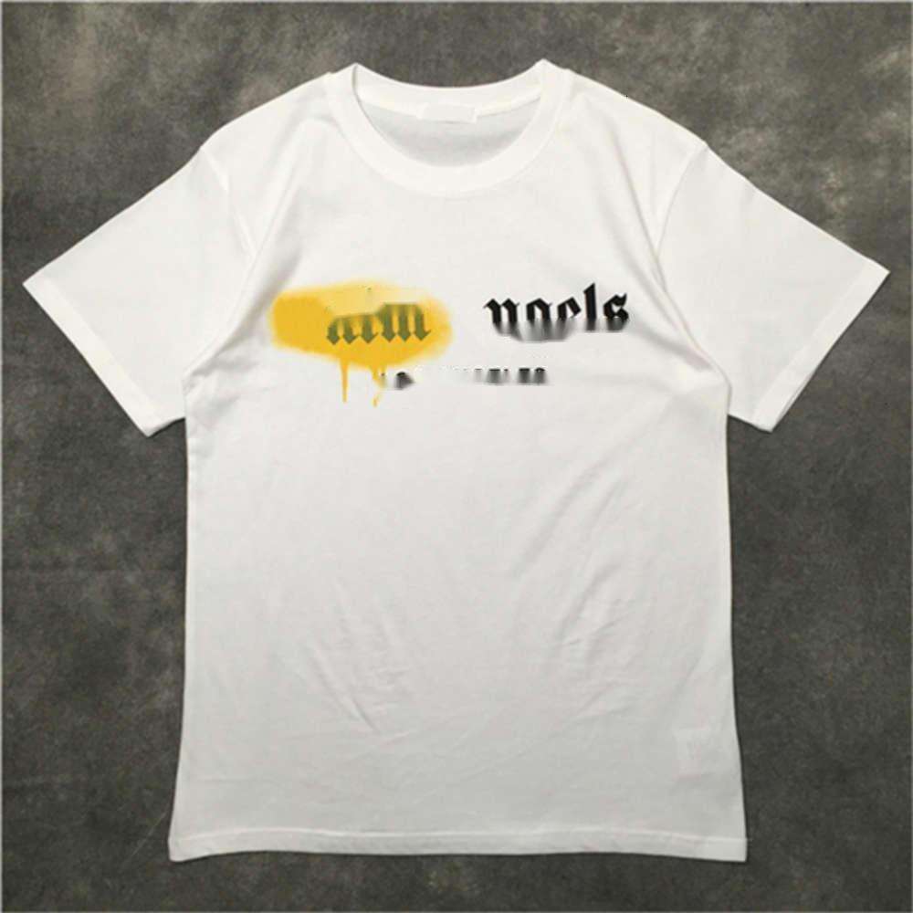 

Designer of luxury T-shirt brand Palms Angels t shirt PA Clothing spray letter short sleeve spring summer tide men and women with the same, White;black