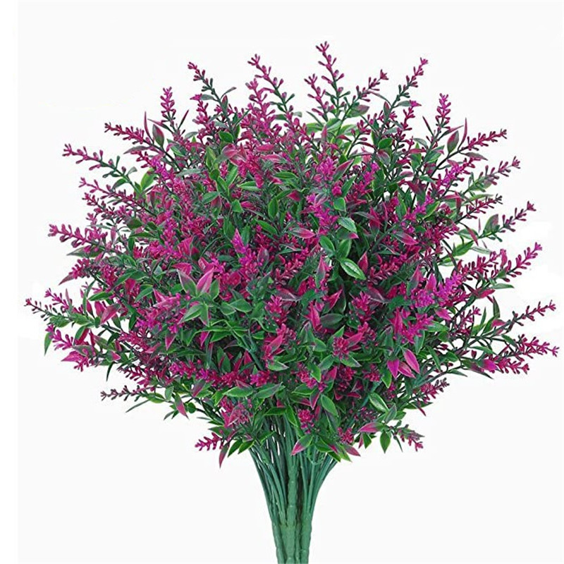 

Christmas Decoration Artificia Fower Pastic avender Fake Pant Wedding Home Party Garden Decoration Brida Bouquet 8pcs, Purple 8pcs