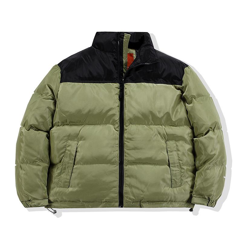 

mens down keep warm windproof white outerwear overcoat puffer jackets for men and women in the same style green, Black