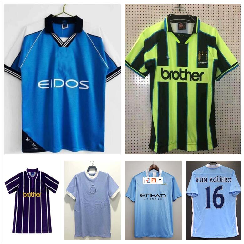 

Manchester 1998 Retro TOURE YAYA BALOTELLI city soccer jersey Classic Final 2011 2012 man KUN AGUERO SILVA TEVEZ 98 99 vintage football shirt KOMPANY, Black;yellow
