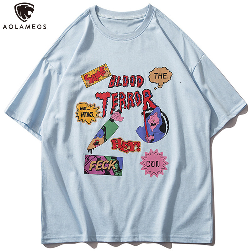 

Men's Polos Aolamegs men's funny hip hop shirt from cartoons printed couple shirts casual summer neck tops harajuku college streetwear, Khaki.