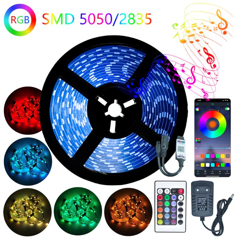 

Music Control Led Strips Light 2835 Decoration Ribbon Night Lighting Infrared Remote Flexible Background Lamp