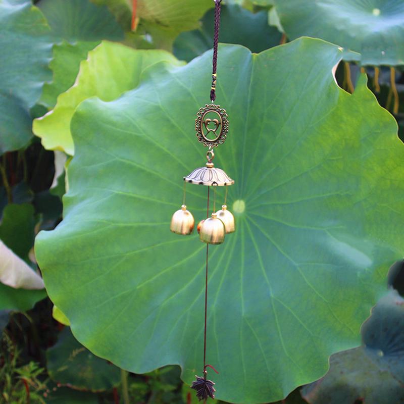 

National Style Fish Copper 6 Bells Wind Chimes Outdoor Living Windchimes Home Window Hanging Decoration Decorative Objects & Figurines