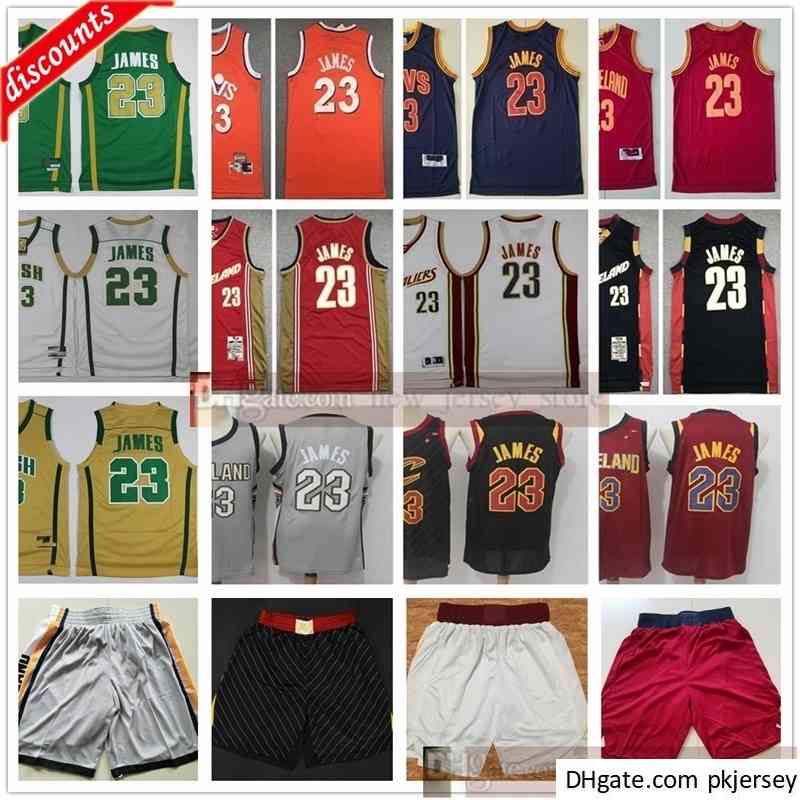 

2017 2018 Cheap Red Black White LeBron 23 James Jerseys Retro Red Blue Black White James Basketball Jersey Shirt Short size S-XXL, Black;red