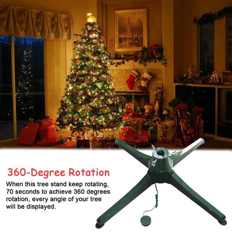 

Christmas Decorations Dark Green Tree Base Stand Iron Rotating Bracket Bottom Holder Accessory Home Decor