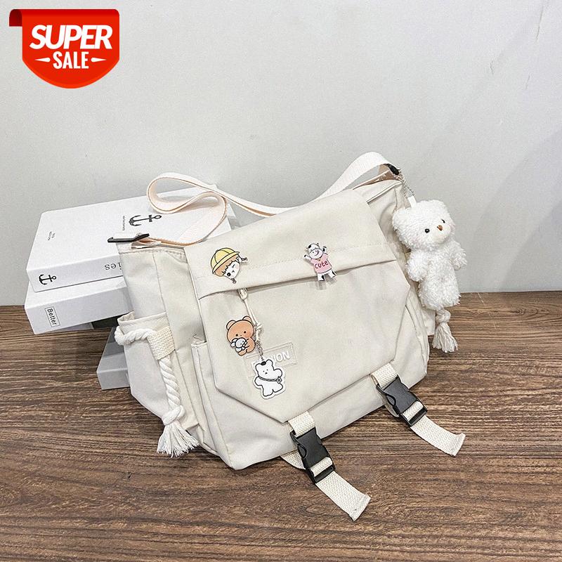 

[in stock]South Korea ins Japanese large-capacity tooling messenger bag male and female college students class Harajuku Korean fashion #Kb0S