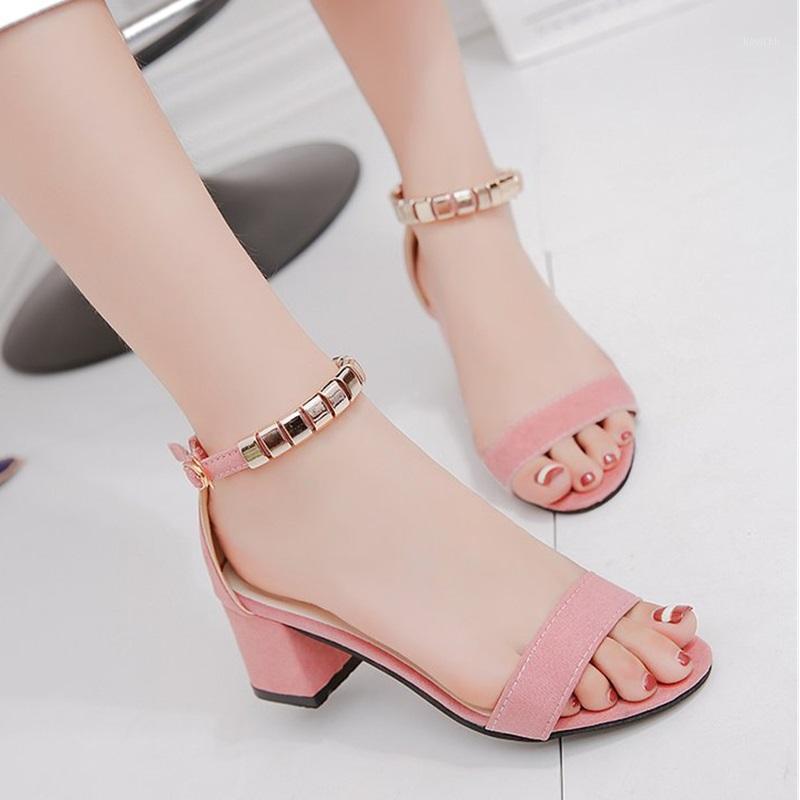 

Summer Women Shoes Pumps Dress High Heels Boat Wedding Tenis Feminino Peep Toe Flock Sandals, 997 pink