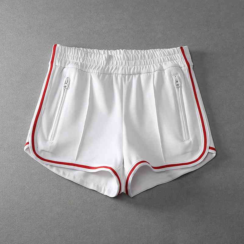 Tuu39 white sports fitness yoga running shorts women&#039;s hot pants-image-702437437