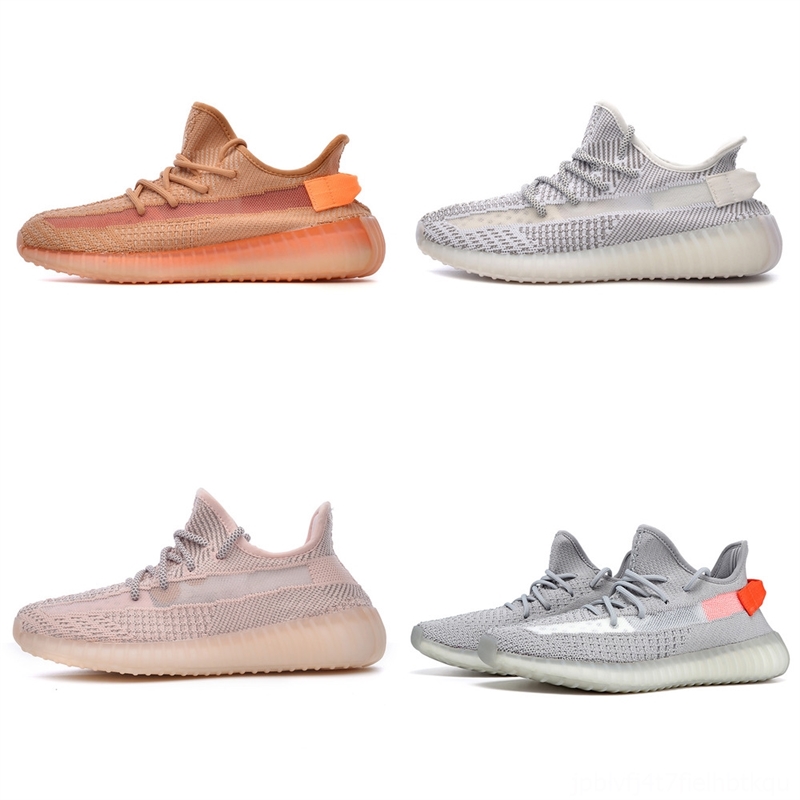 35m8x 350 Cream White dener runner shoe KanyeWest Grey Mens Womens Running Shoes 350 Top Quality-image-699331881