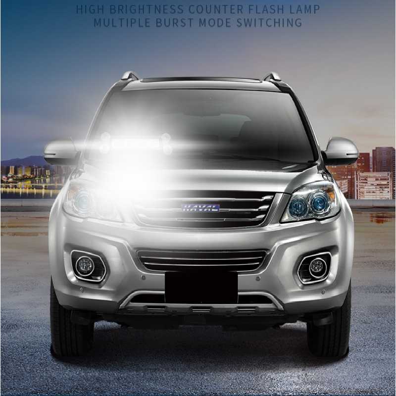 

Car Headlights 12 LED Super Bright Red Yellow Blue Windshield Signal Strobe Flash Light Auto Emergency Warning Lamp Fog Lights