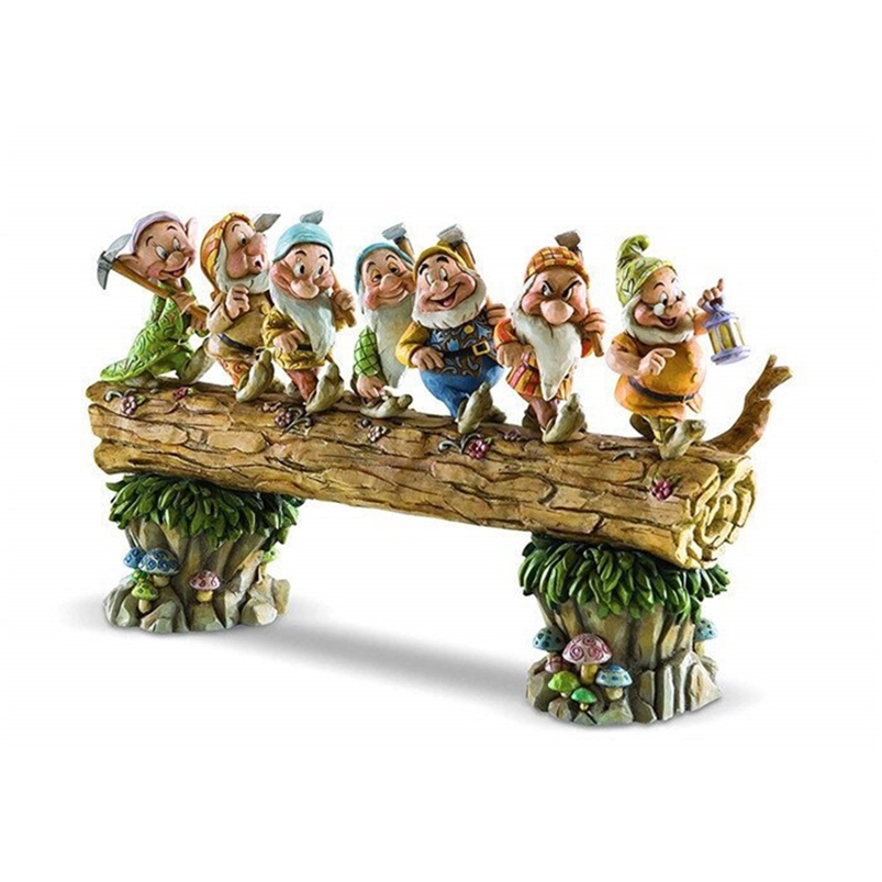 

Handmade Seven Dwarf Trees Gnome Garden Decoration Dwarf Gnome Resin Statues Courtyard Tree Decoration Resin Ornaments 210811