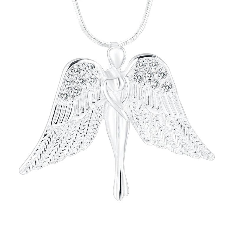 

Pendant Necklaces K10083 Angel Lady Cremation Jewelry For Ashes Locket Stainless Steel Keepsake Memorial Urn Necklace